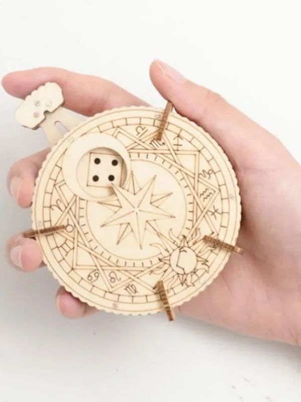 Kit modello di dadi puzzle in legno 3D per adulti Artigianato fatto a mano fai-da-te per creare regali unici di compleanno o Natale: Default Title