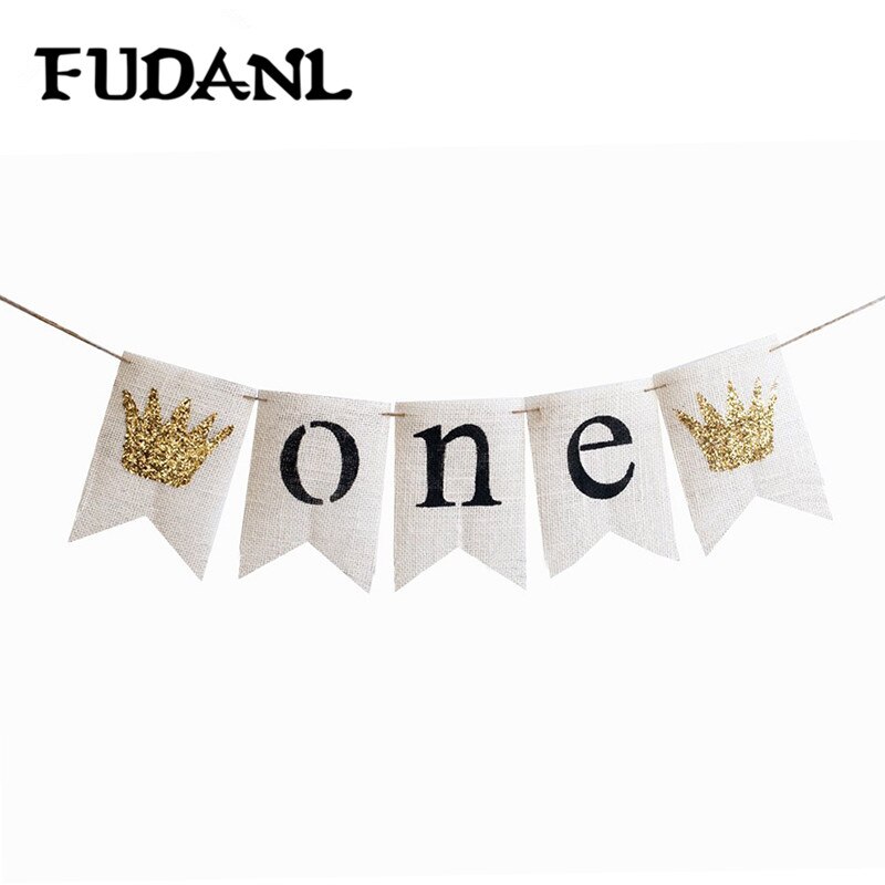 1 set pojke flicka första födelsedag banner ett år 1st födelsedag bunting party dekoration baby shower festtillbehör