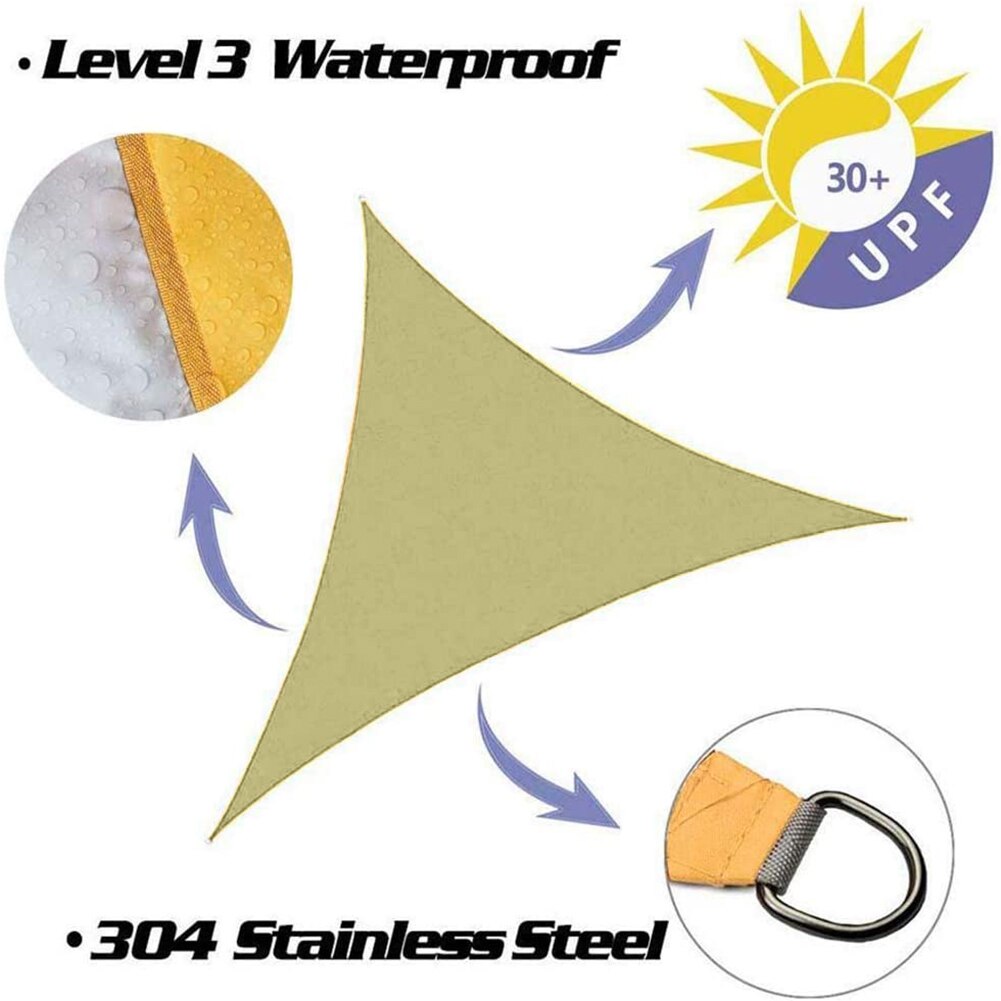 Odkryty wodoodporny trójkąt baldachim markiza obóz turystyczny patio namiot przeciwsłoneczny