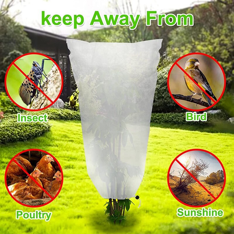 Fundas de protección contra heladas para plantas de exterior, paquete de 3 bolsas de tela para congelar, manta para invierno, novedad