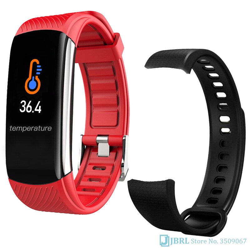 Temperaturklokke barn barneklokker for jenter gutter armbåndsur barn studenter bluetooth klokke elektronisk digital armbåndsur: Rød legg stropp