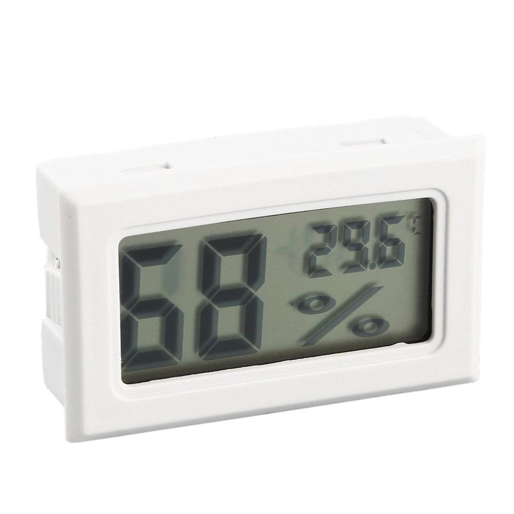 Mini Digital LCD Temperature Sensor Humidity Meter Thermometer Hygrometer Measuring Gauge White/Black: White