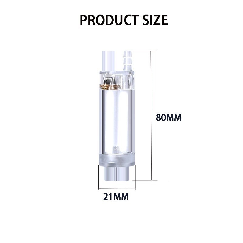 Aquarium CO2 Bubble Counter Watergevulde verzegelde bubble recorder Aquarium CO2-generator Accessoires voor drukreduceerklep