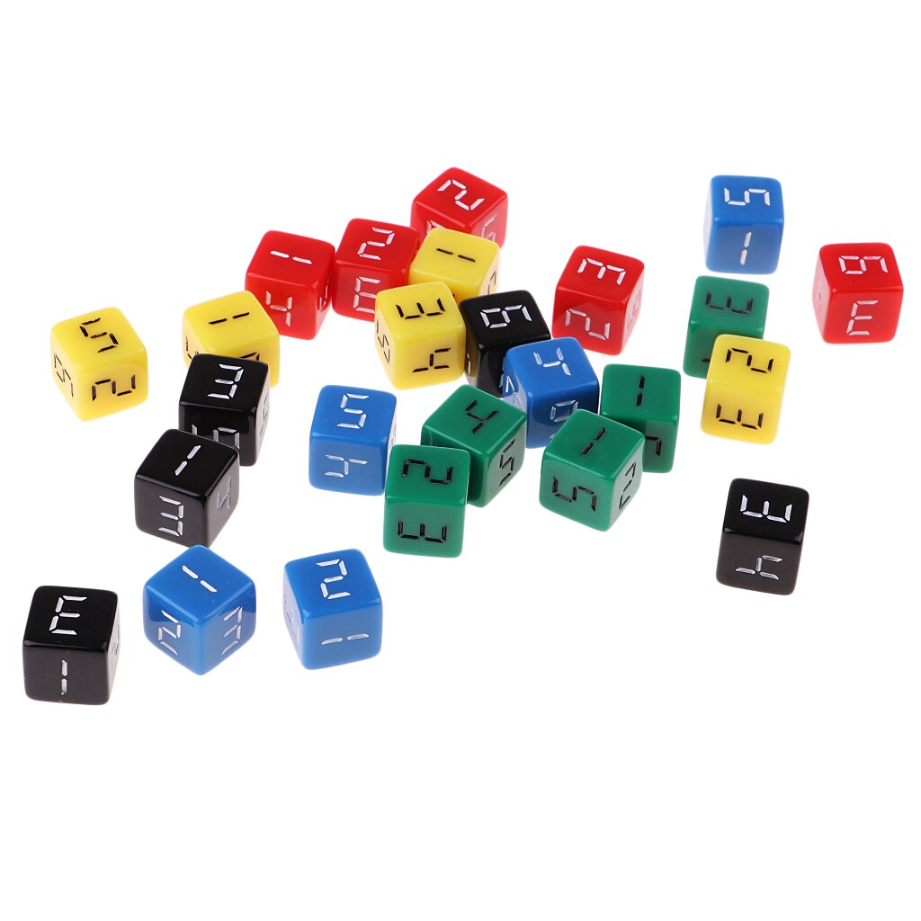 Jouet de dés à Six faces pour donjons et Dragons, 5 couleurs, 16mm, D6, MTG TRPG