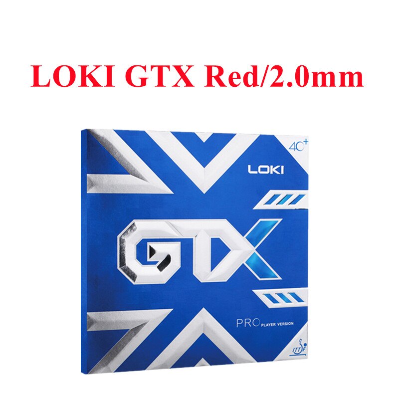 LOKI GTX PRO Table Tennis Rubber (Sticky Offensive with Large Pore Sponge) Original WANG HAO LOKI GTX Ping Pong Sponge: Red