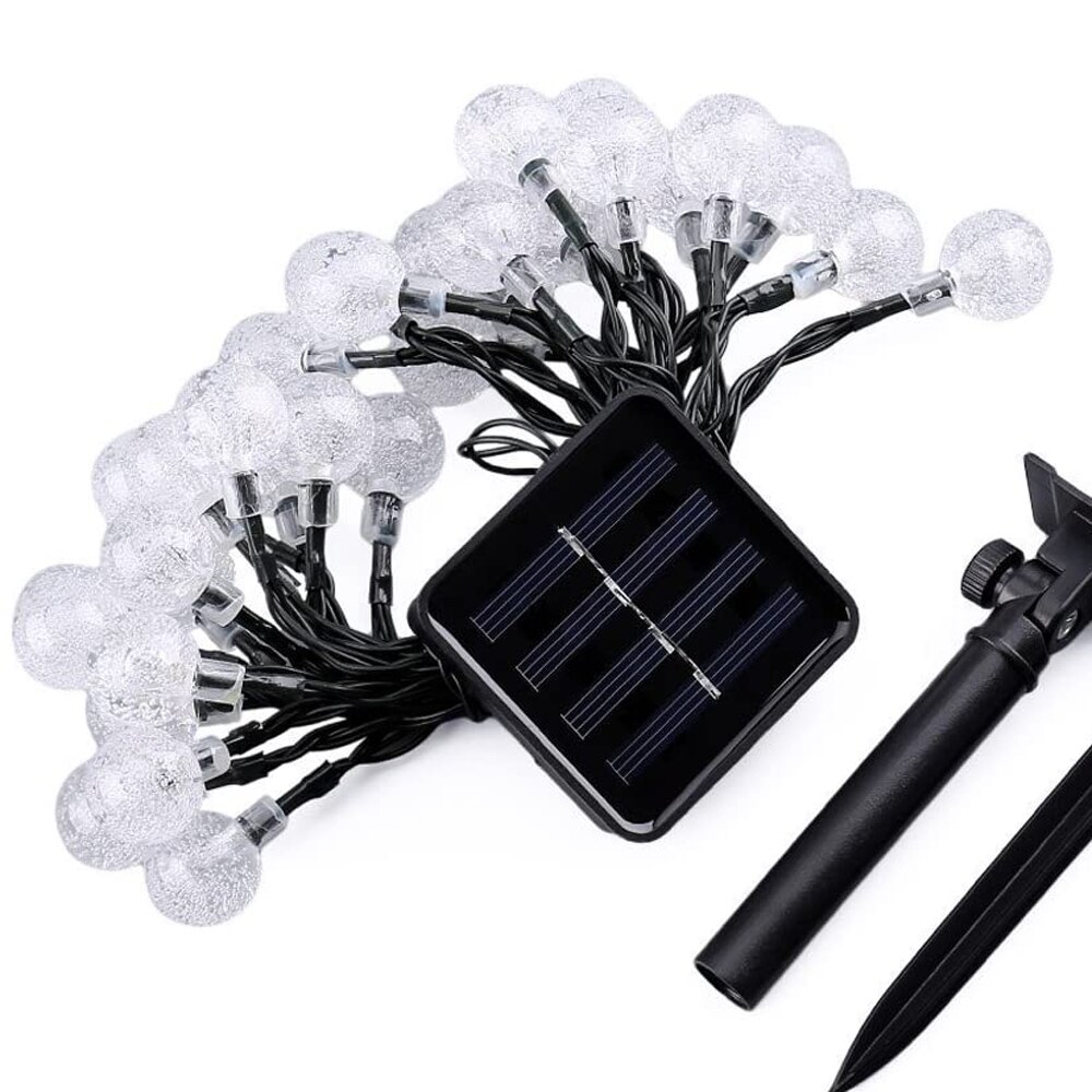 Solar String Lights LED Solar Globe Fairy Garden Lamp Crystal Balls Outdoor Waterproof Solar Powered String Lights Decoration