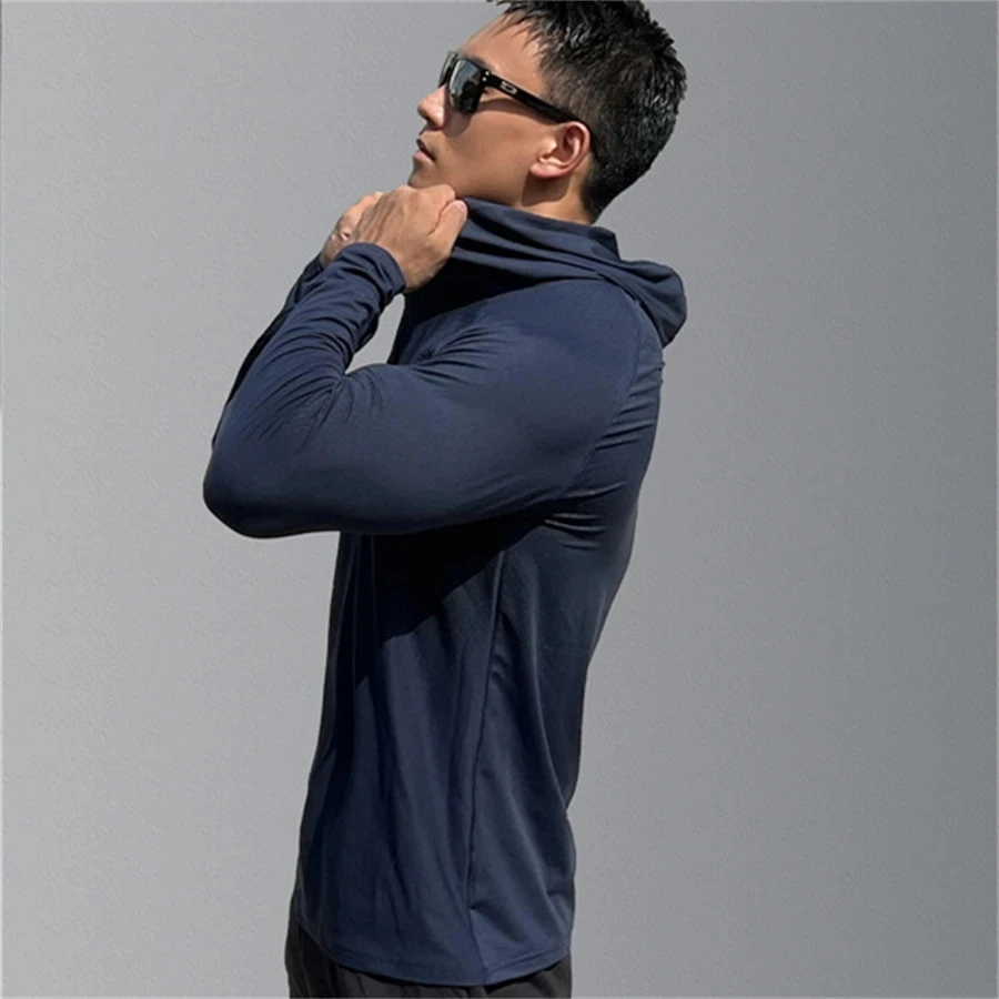 Männer Fitness Laufen Sport Hoodies Fitnessstudio Jogger Mit Kapuze 2024 Neue draussen Sport Sportlich Kleidung Männlich Ausbildung Sweatshirt Spitzen