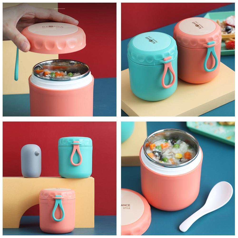 430Ml Thermische Lunchbox Voedsel Container Met Lepel Levert Geïsoleerde Stalen School Soep Vacuüm Box Lunch Cup Cup L r5B8