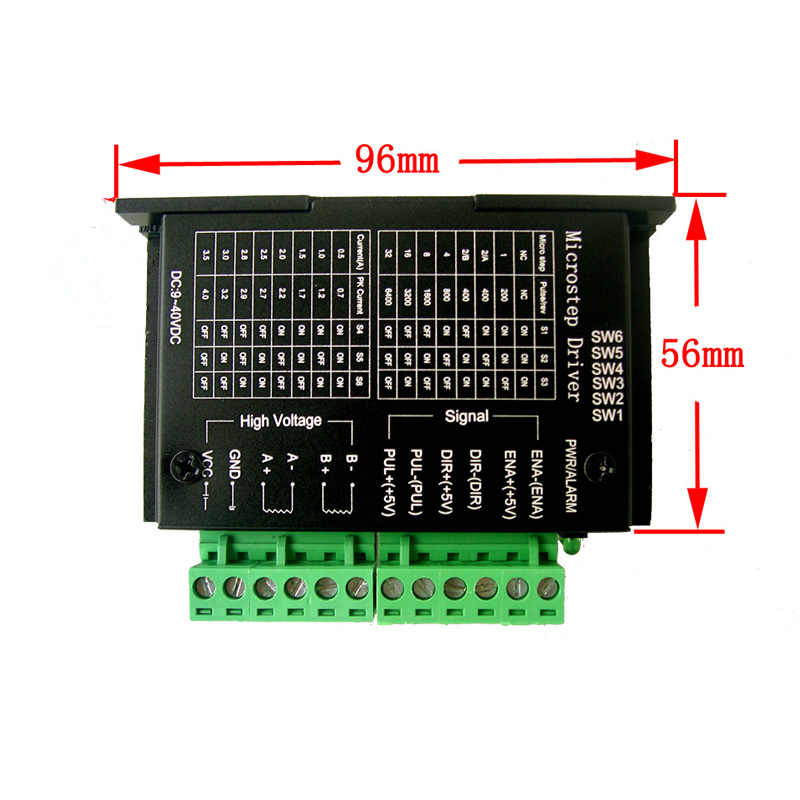 TB6600 Stappenmotor Driver Nema 23 Nema 34 42/57/86 Nema17 32 Segmenten 4.0A 42VDC Cnc Graveermachine Hout router Mini Draaibank