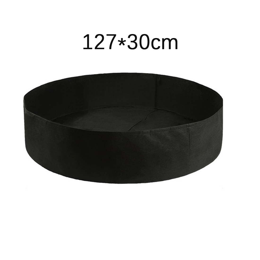 15/50/100 gallons stoffen tuinbed plantcontainer kweekzakken ademende vilt stoffen plantenbak voor planten kwekerijpot groot: Zwart 127 x 30