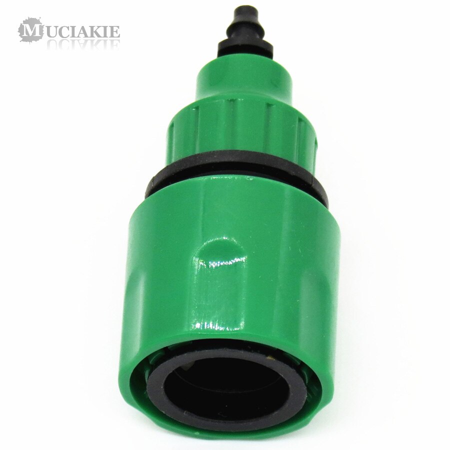 MUCIAKIE 2pz Attacco Rapido Adattatore con 1/4 (ID 4mm) o 3/8 &#39;&#39;(8mm) connettore spinato Nastro A Goccia per L&#39;irrigazione Irrigazione del Giardino