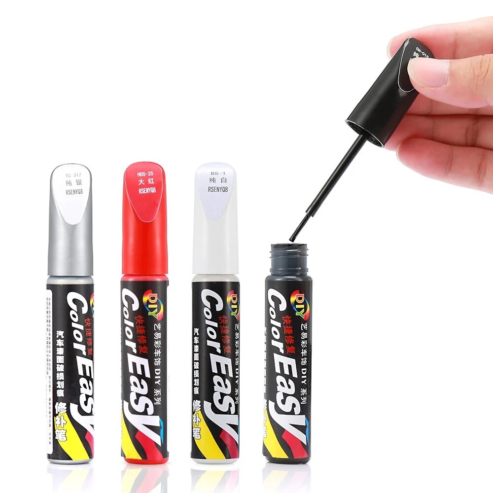 Lápiz reparador para arañazos de coche, reparador para arañazos, cuidado de Pintura transparente, blanco, rojo, negro, plateado