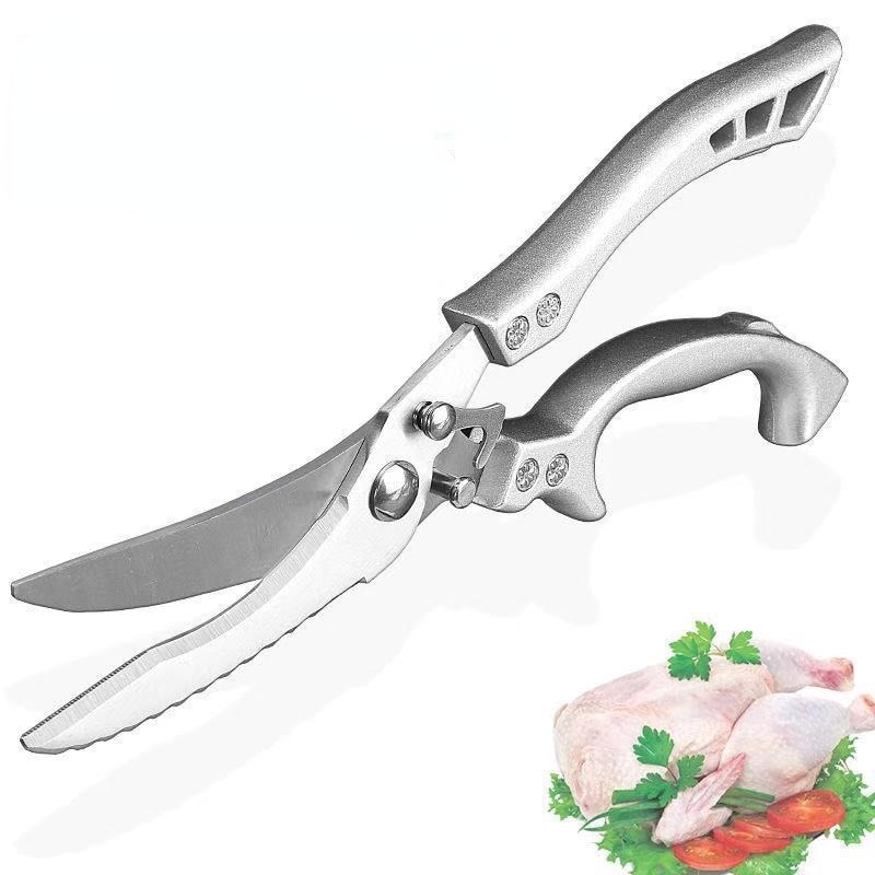Powerful Chicken Bone Scissors Chicken Duck Fish Cutter Shears 4Cr13 Stainless Steel Scissors Scale Clean Cooking Scissors Knife