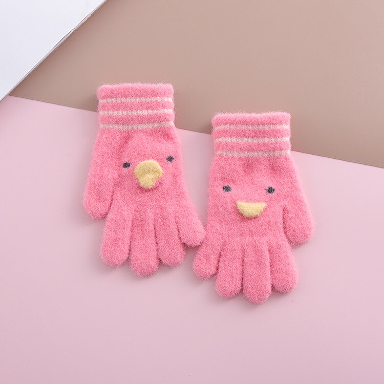 3 ~ 5Y Winter/Herfst Kinderen Warme Handschoenen Kids Vingers Super Zachte Gebreide Jongens Handschoenen Carton Meisjes handschoenen Voor Kids