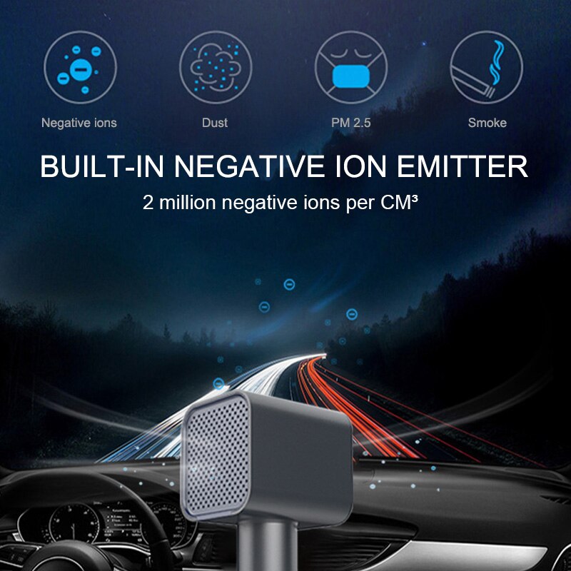 Onever car ozonizer air purifier køretøj air ionizer negativ ion ozon lugt eliminator usb vinduesafbryder til bil