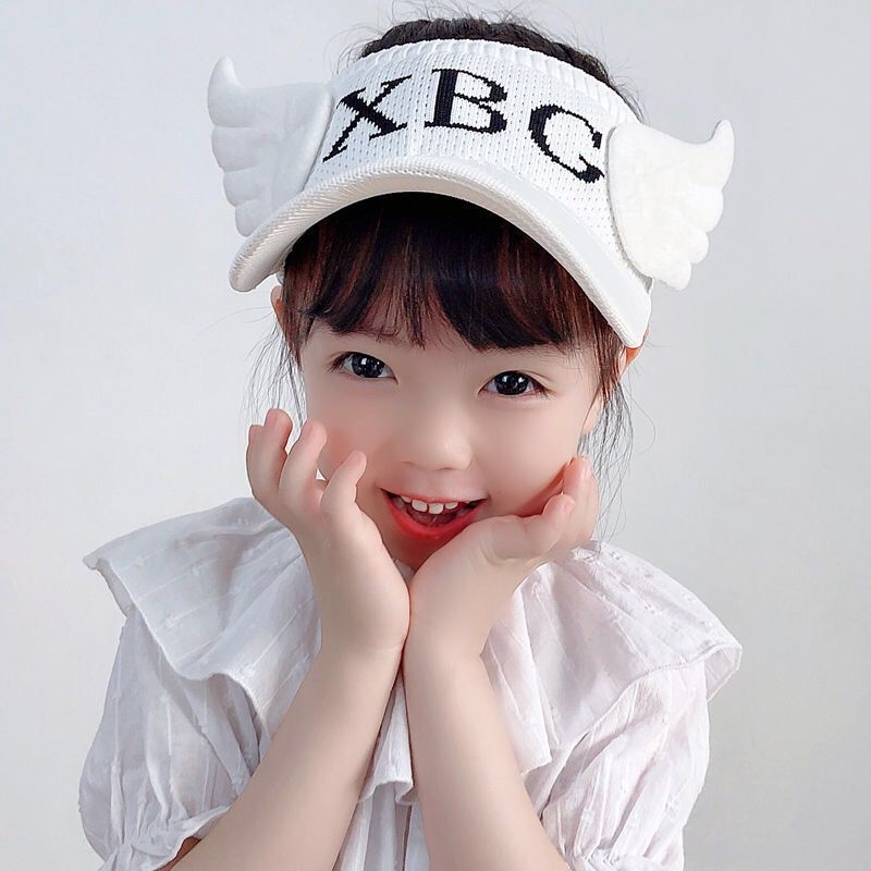 Summer Hats For Kids Girls Unisex Angel Wings Hat Wild Sun Protection Outdoors Cap Bucket Hat: white