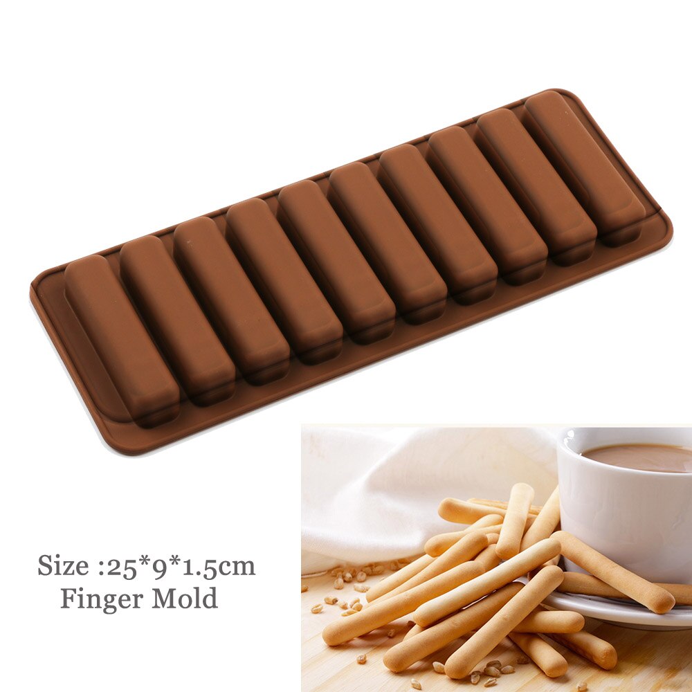 3d siliconen chocoladevormen in de vorm van een vinger, bakvorm voor koekjes, snoepgoed, gebak, niet plakkerig, herbruikbaar: Default Title
