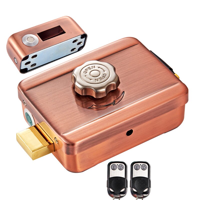 433Mhz Smart intelligent wireless remote control Electric door lock keyless remote control door lock anti-theft home security: 2 remote control