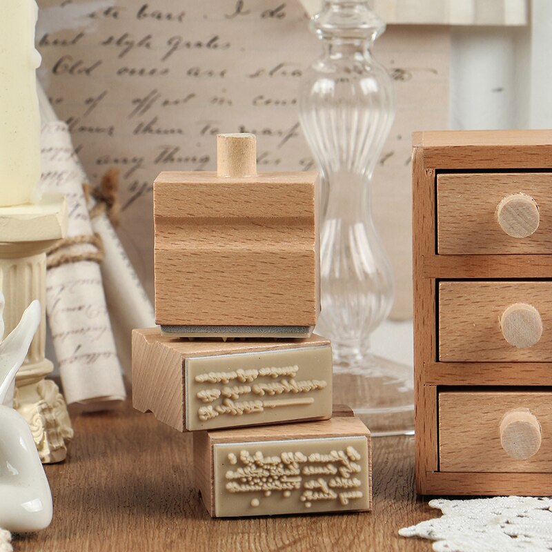 1 sarjaa kävelevä ja katoava sarja leima tee itse puiset kumileimasimet scrapbooking-paperitavaroihin scrapbooking standardileima