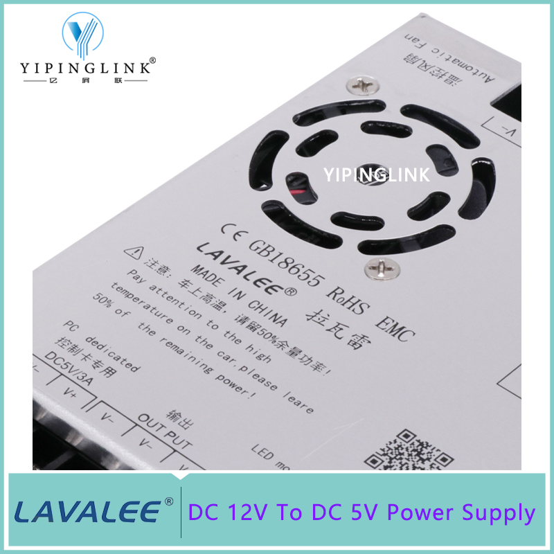Écran LED pour voiture, 12V à 5V cc, alimentation 24V à 5V cc, pour véhicule, camion, TAXI