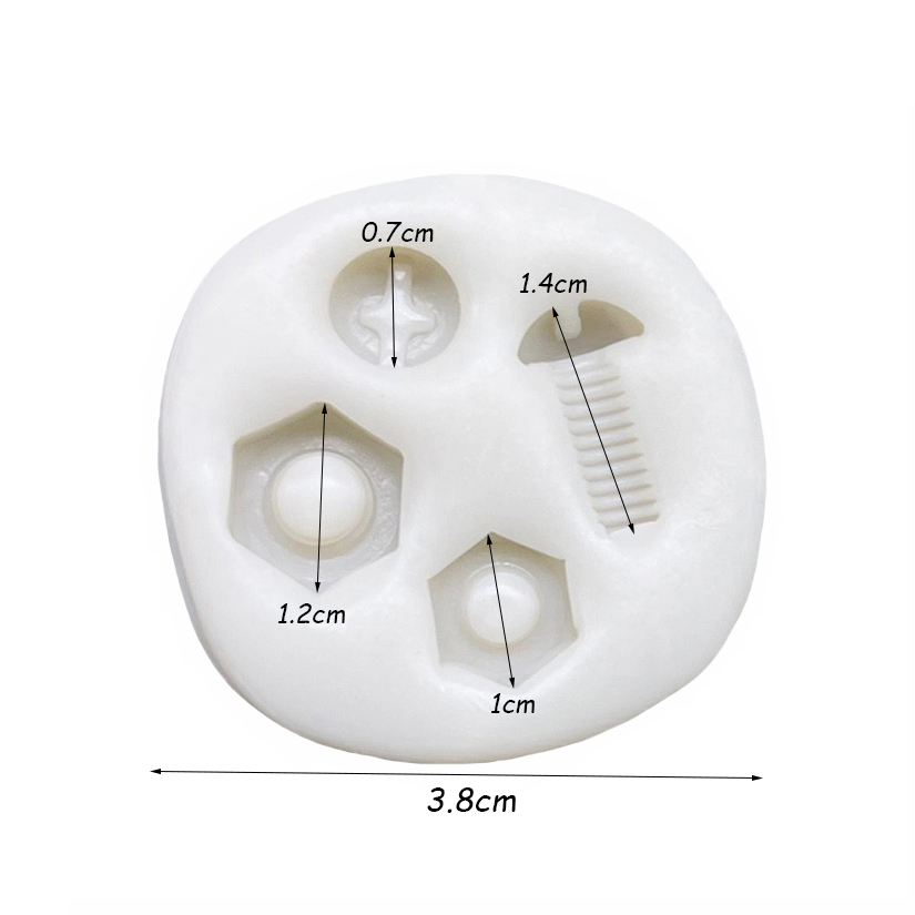 Bouten Moeren Siliconen Mal Sugarcraft Cupcake Bakvorm Fondant Taart Decoreren Gereedschappen