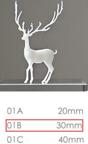 3D Mini Deer Stuff Miniature Craft Elk Resin Charms Jewelry DIY Epoxy Resin Pendant Fillings: 1B