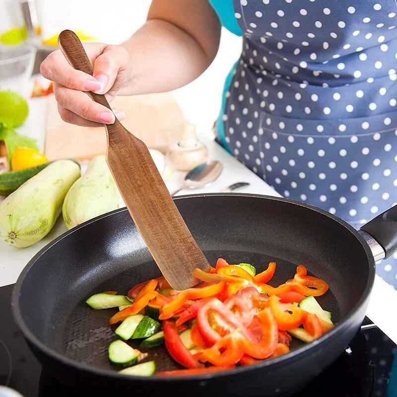 2 Stuks Van Keukengerei, Houten Spatel, Koken Lepel En Non-stick Kookgerei, koken En Roeren Gereedschap