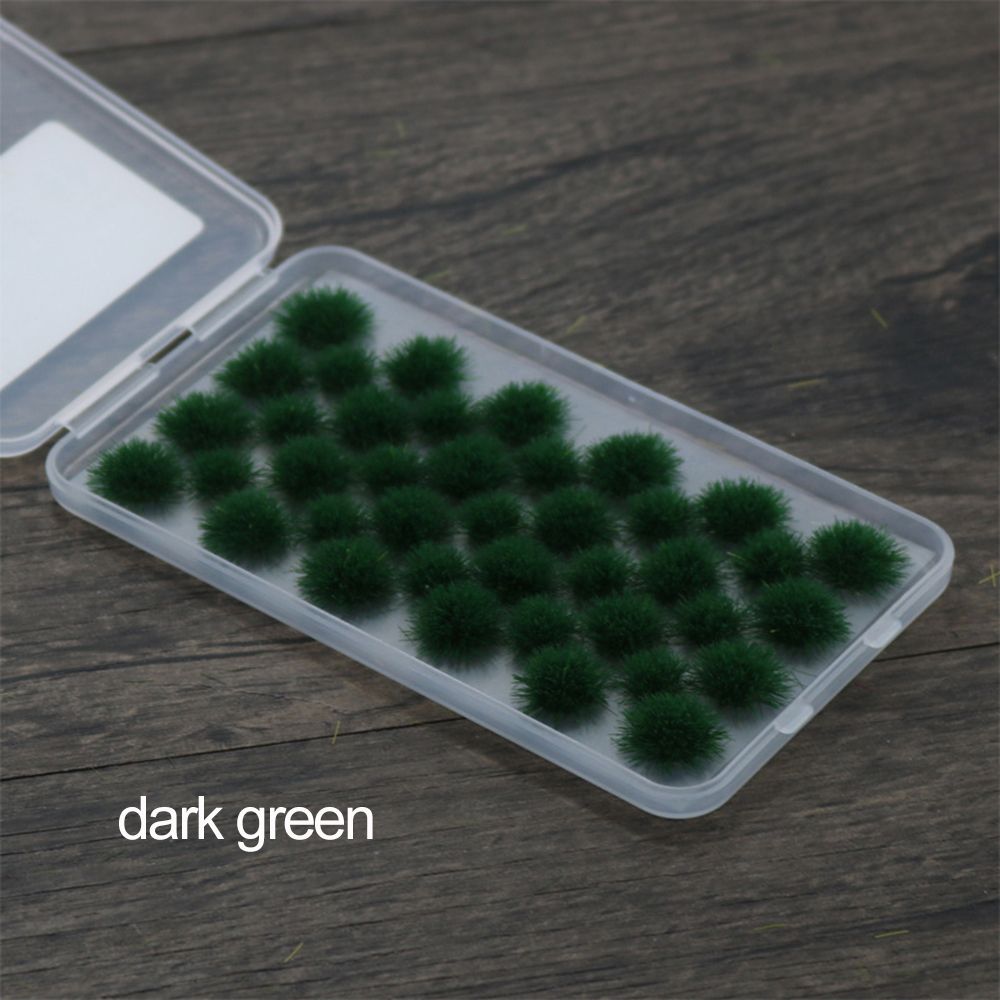 39PCS 5mm Artificial Grass Modeling Static Grass Tuft Self Adhesive Static Grass Railway Micro Landscape Wargaming Terrain Model: dark green