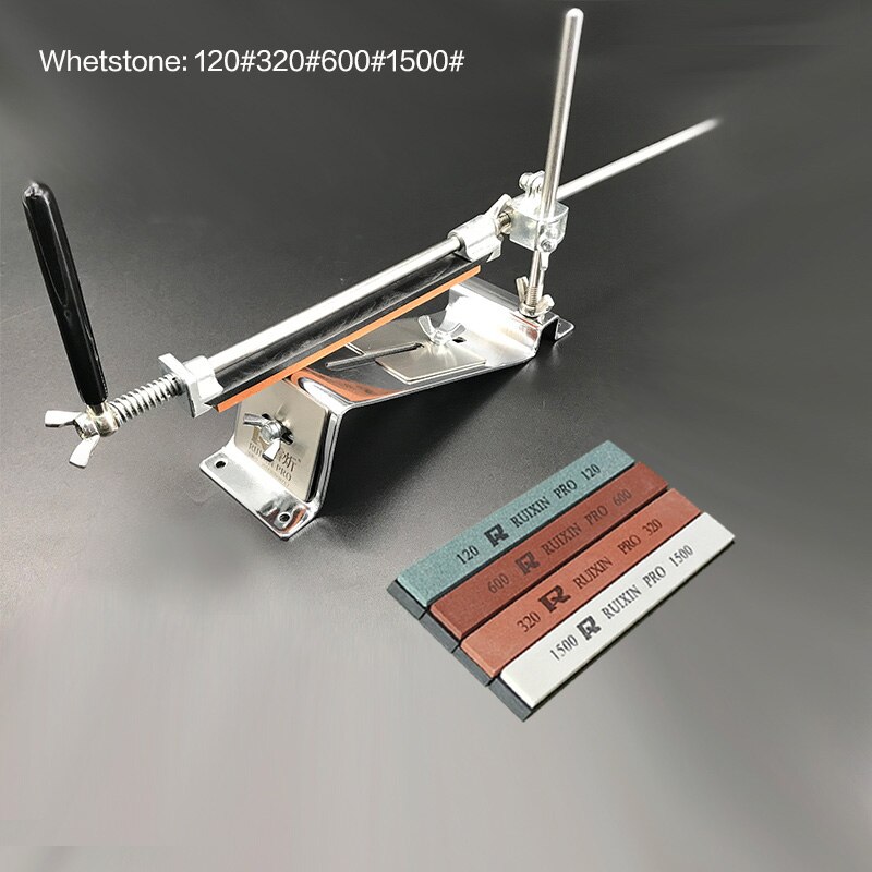 RUIXIN Kitchen Knife Sharpener Whetstone Updated Multifunction Fixed Angle Sharpening System Apex Edge Honing Tools: 4Y