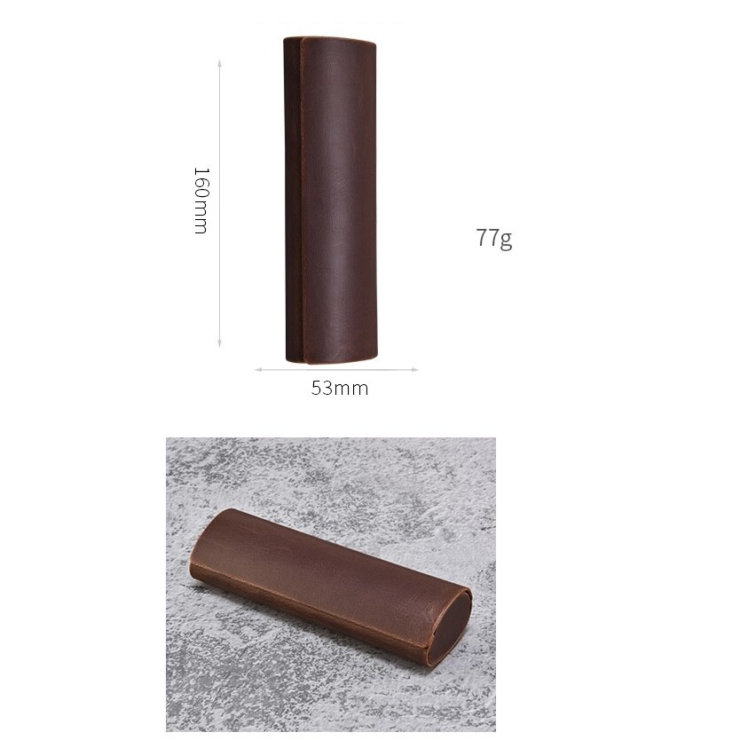 Vazrobe Pu Lederen Brillenkoker Bruin Bril Doos Leesbril Opslag Schoon Doek Gratis Sturen: small size
