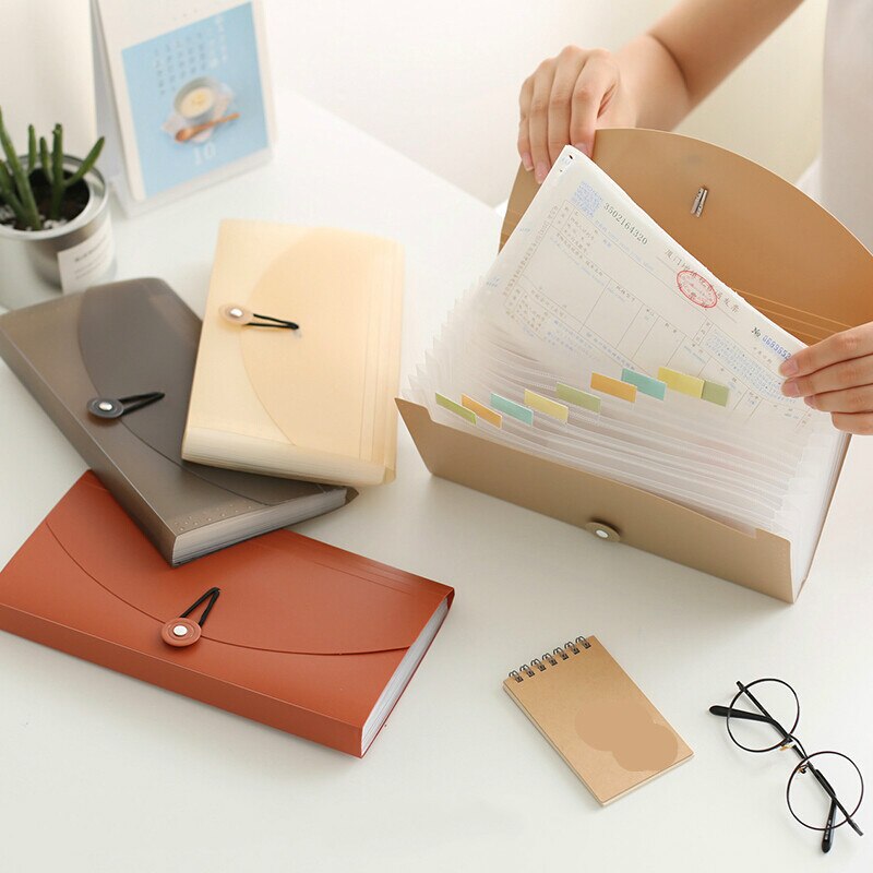 13 Portable Pockets Expanding File Folder Accordion File Folder Expandable Business File Organizer with Label Classify