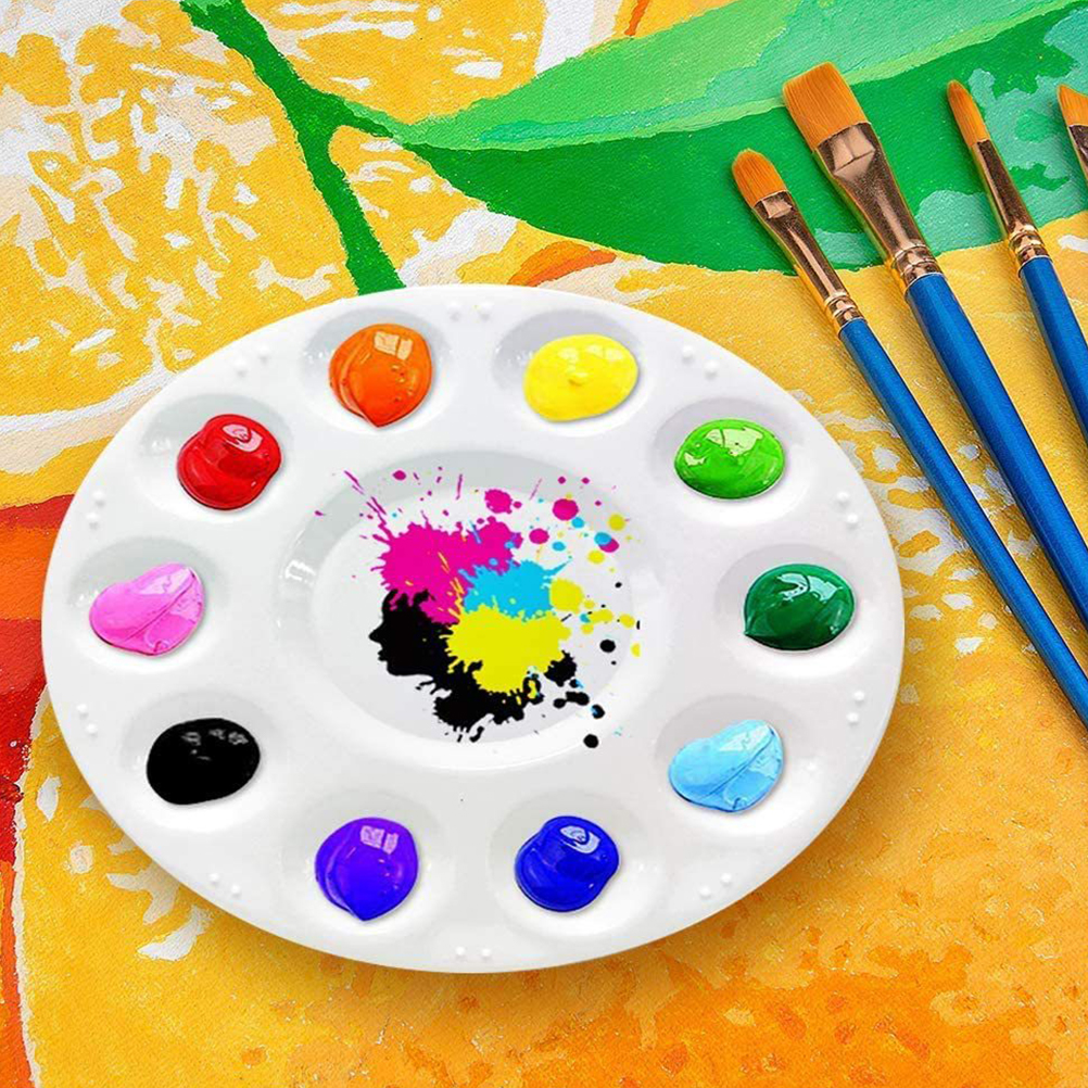 24Pcs Paint Pigment Tray Pigment Pallet Color Mixer Plate Art Student Pallet for School