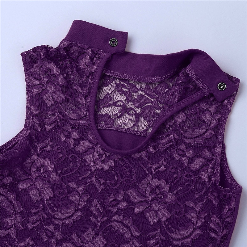 IIXPIN-robe de Ballet Tutu pour filles, justaucorps sans manches col tortue dos en dentelle, gymnastique dans la danse