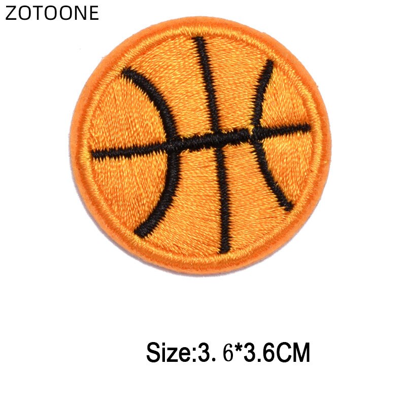 ZOTOONE Iron on Patches for Jackets Volleyball Rugby Baseball Embroidery Patch DIY Heat Transfer Appliques Sew Round Badges D: 10