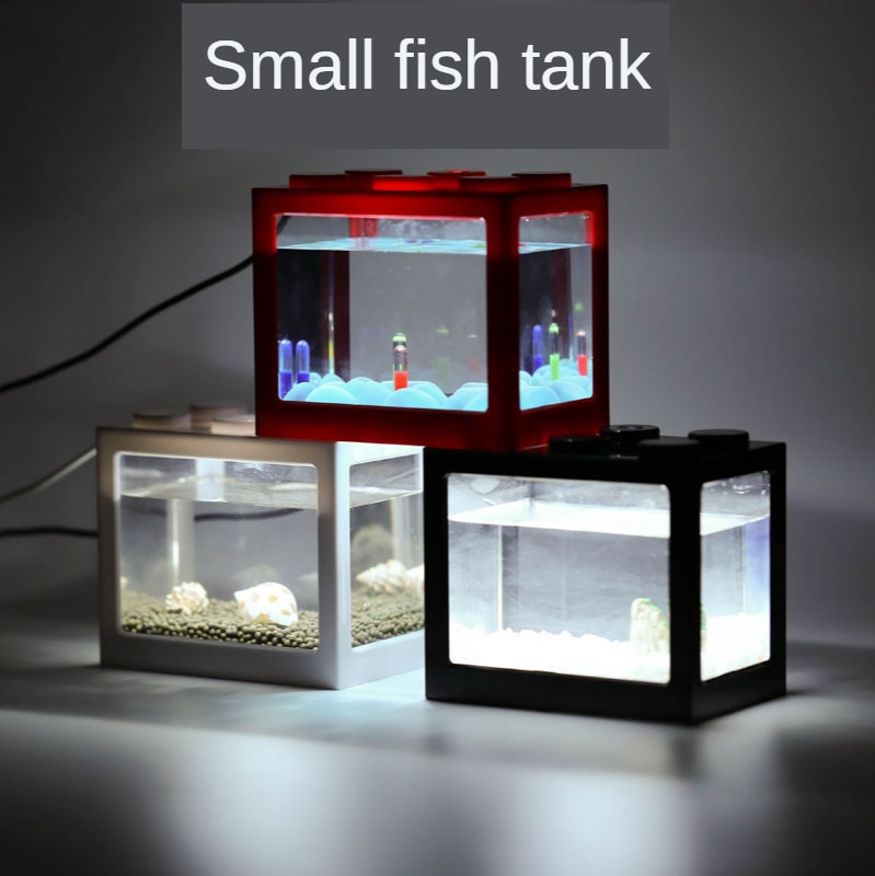 mini fish tank Acrylic gold fish tank Acrylic betta fish tank Office plastic fish tank Transparent acrylic small desktop ecology