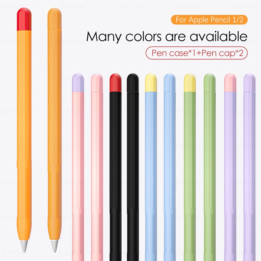Protection Case For Apple Pencil 1/2 Soft Silicone Case Ultra Thin Shockproof iPad Tablet Touch Stylus Pen Protective Cover