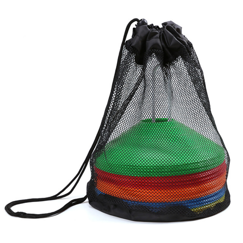 Cônes d&#39;entraînement d&#39;agilité de football avec sac de transport support en plastique pour enfants marqueurs de cône de terrain de sport cône de jeu 10 pièces