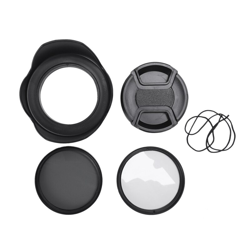 Kit de filtre UV CPL 58mm, pour Canon EOS 700D 100D 600D 1200D capuchon de pare-soleil