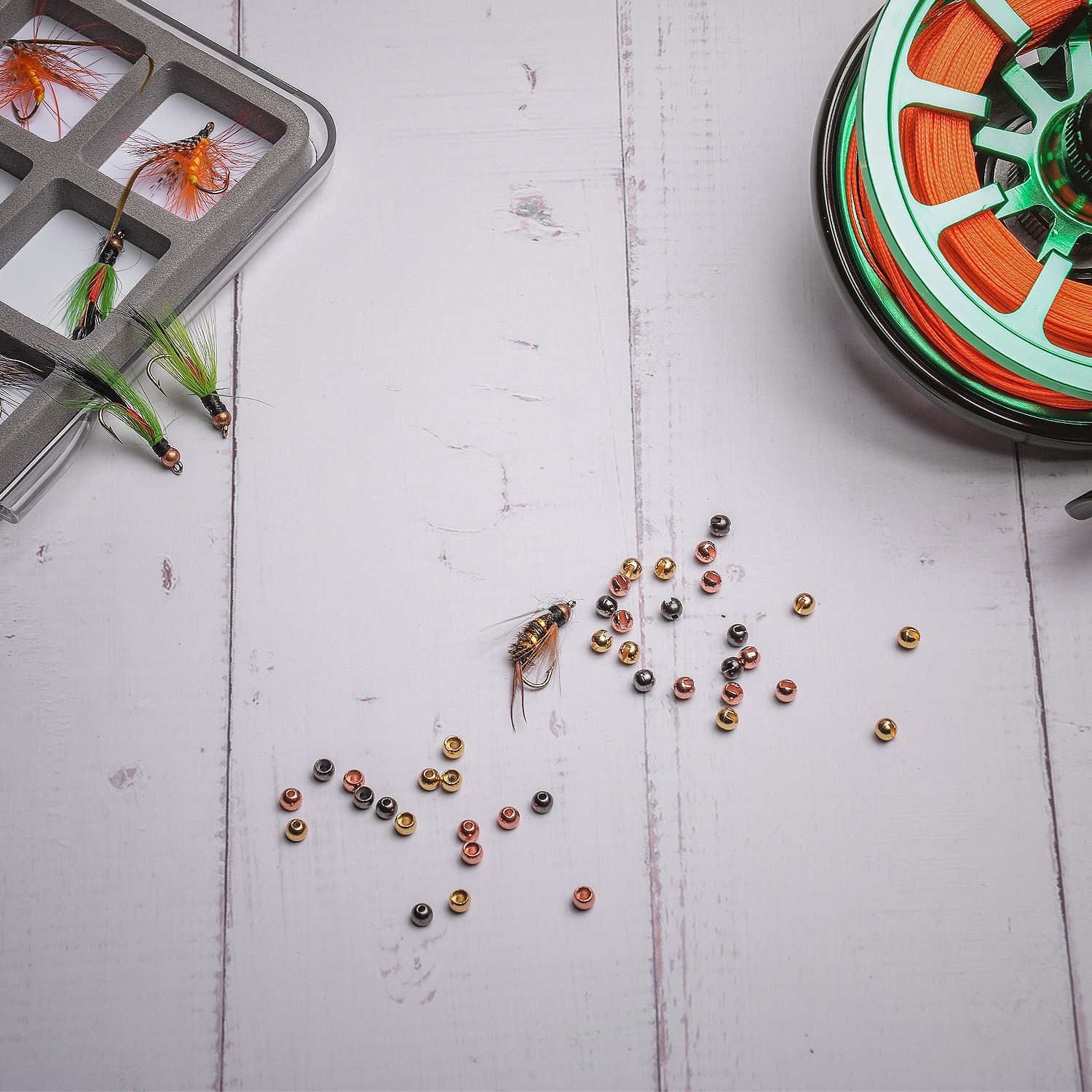 SF Slotted Tungsten Beads for Fly Tying Fly Tying Materials Nickel 25pcs/bag