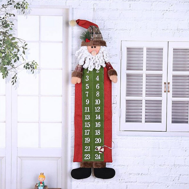 Kerst Kalender Santa Sneeuwpop 3D Pop Decals Advent Kalender Kerst Countdown Kalender Kerst Decoraties Voor Huis