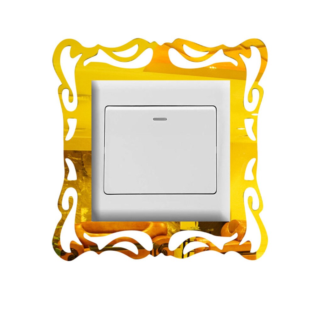 Acryl Spiegel Schakelaar Sticker 3D Muursticker Accessoires Socket Decoratie Kinderen Hotel Kamer Poster On-Off Sticker Keuken Decal: 1
