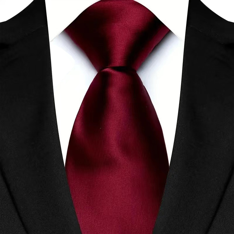 Cravate de luxe pour hommes, 8CM, couleur rouge, rayures à pois, couleur unie, Paisley, pour marié, tissée en Jacquard, pour fête d'affaires et de mariage: Beige
