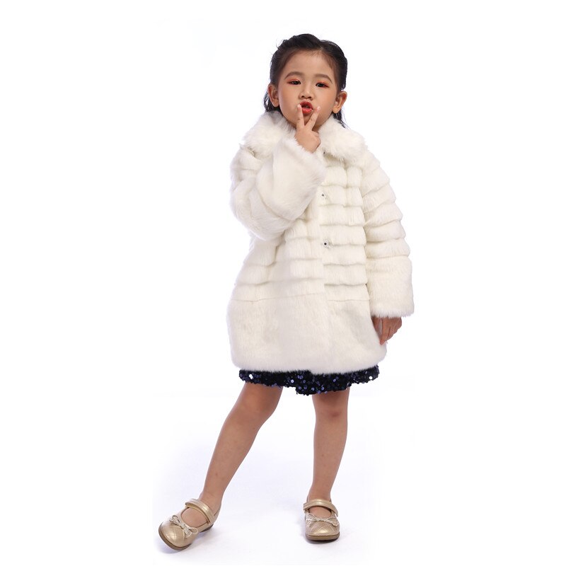 abrigo blanco de felpa cálido de otoño e invierno para niñas, ropa de primavera, prendas de vestir para niños, chaquetas para niñas, abrigo Casual de flores rojas para niñas