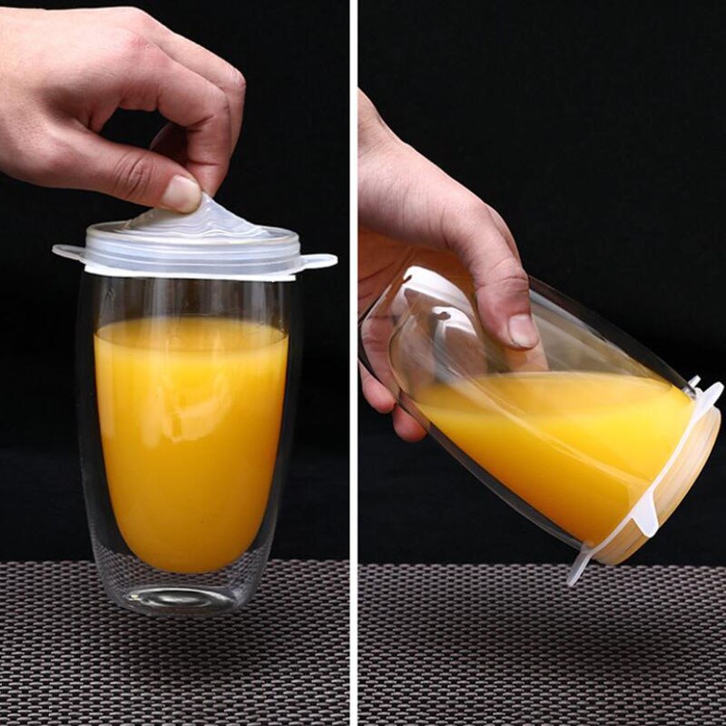 6 pçs/pçs/set tampas de silicone para alimentos cozinha reutilizável capa de silicone alimentos frescos mantendo selado quente frio disponível