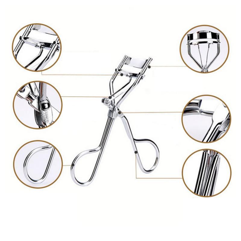 1pc sorte/sølv hvide krølle øjenvipper curler rustfrit stål øjenvipper kosmetisk makeup øjenvippe curler curling øjenvipper værktøj