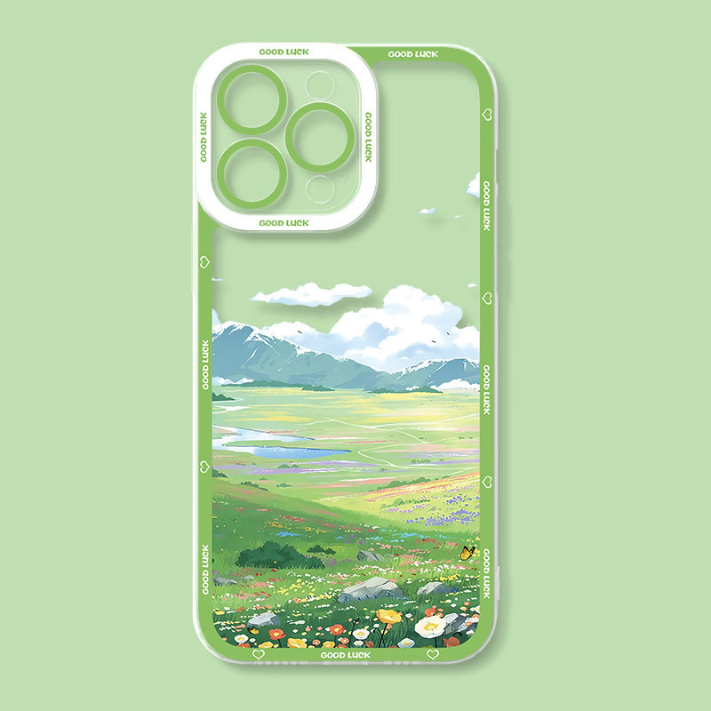 Hermosa funda con paisaje para OnePlus 8 8T 9 10 Pro 11 9R 9RT Nord Ace 2 2V One Plus 1+9R 1+8T 1+10Pro 1+11 1+Ace2 funda de silicona: plástico / Beige