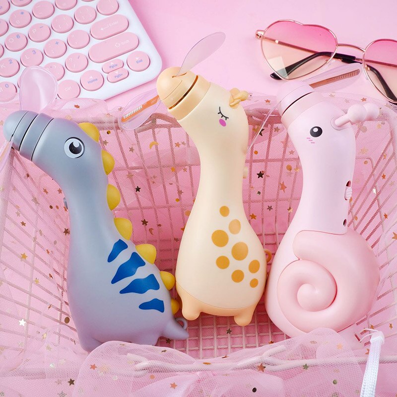 Mini USB Charging Fan Flexible USB Powered Cooling Fan LED Flash Portable Fans with Message For Student