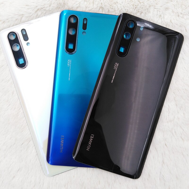 Originele Huawei P30/P30 Pro Glas Terug Batterij Cover Achterdeur Behuizing Case Vervangende Onderdelen Voor P30 P30Pro &amp; camera Lens Frame