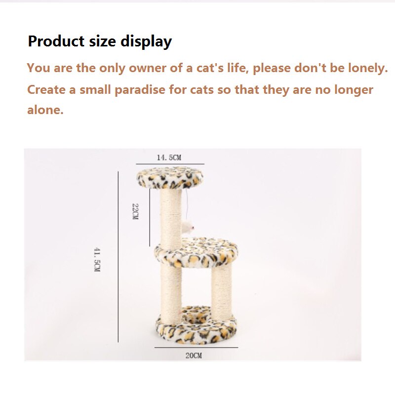 Mini Leopard Print Cat Scratchers Small Cat Climbing Frame Cat scratching Post Cat Tree House Furniture Cat Toy Pet Toy