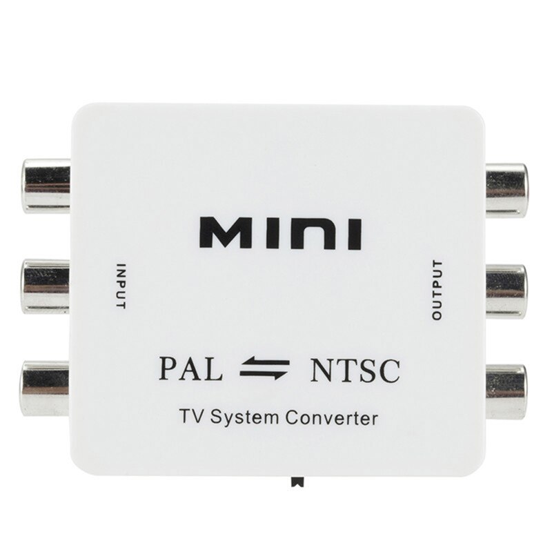 Convertidor de Switcher de sistema de TV bidireccional PAL/NTSC/SECAM a PAL/NTSC, color blanco